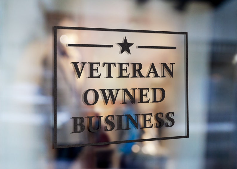 Veteran Owned Business Decal Sign For Storefront Window Etsy Veteran Owned Business Decal Sign For Storefront Window Etsy