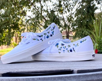 vans with flowers embroidered