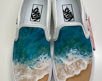painted white vans
