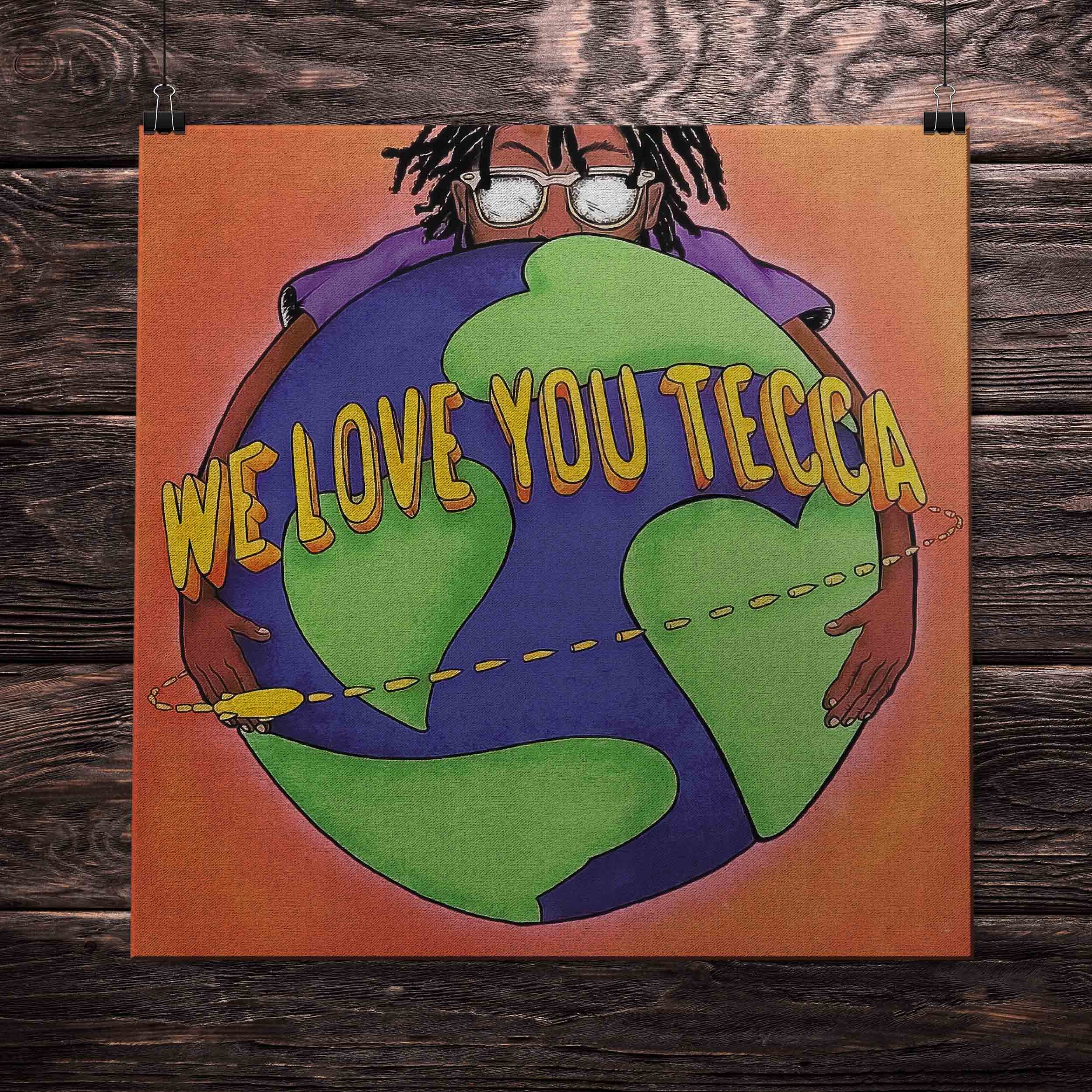Lil Tecca We Love You Tecca album cover CANVAS Poster Wall Etsy