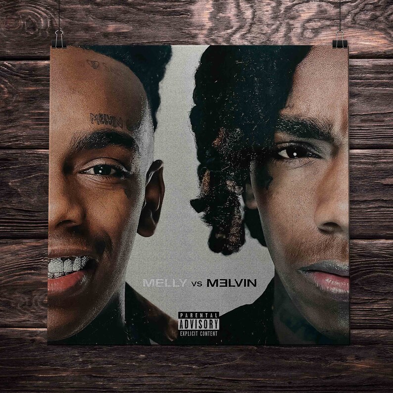 YNW Melly Melly Vs. Melvin Album Cover CANVAS Poster Wall Etsy