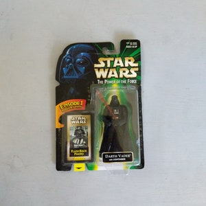 Vintage Star Wars Toys, Darth Vader with Lightsaber, StarWars Toy Action Figure Power of the Force Kenner 1998 Gifts Ideas For Him
