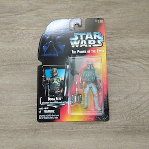 Boba Fett sawed-off blaster rifle and jetpack, Vintage Star Wars Toys, The Power of The Force Kenner StarWars Birthday Gifts 1990s Toy