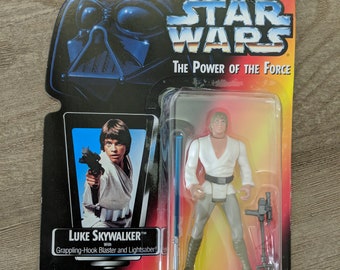 Luke with Grappling hook Blaster and Lightsaber, Vintage Star Wars
