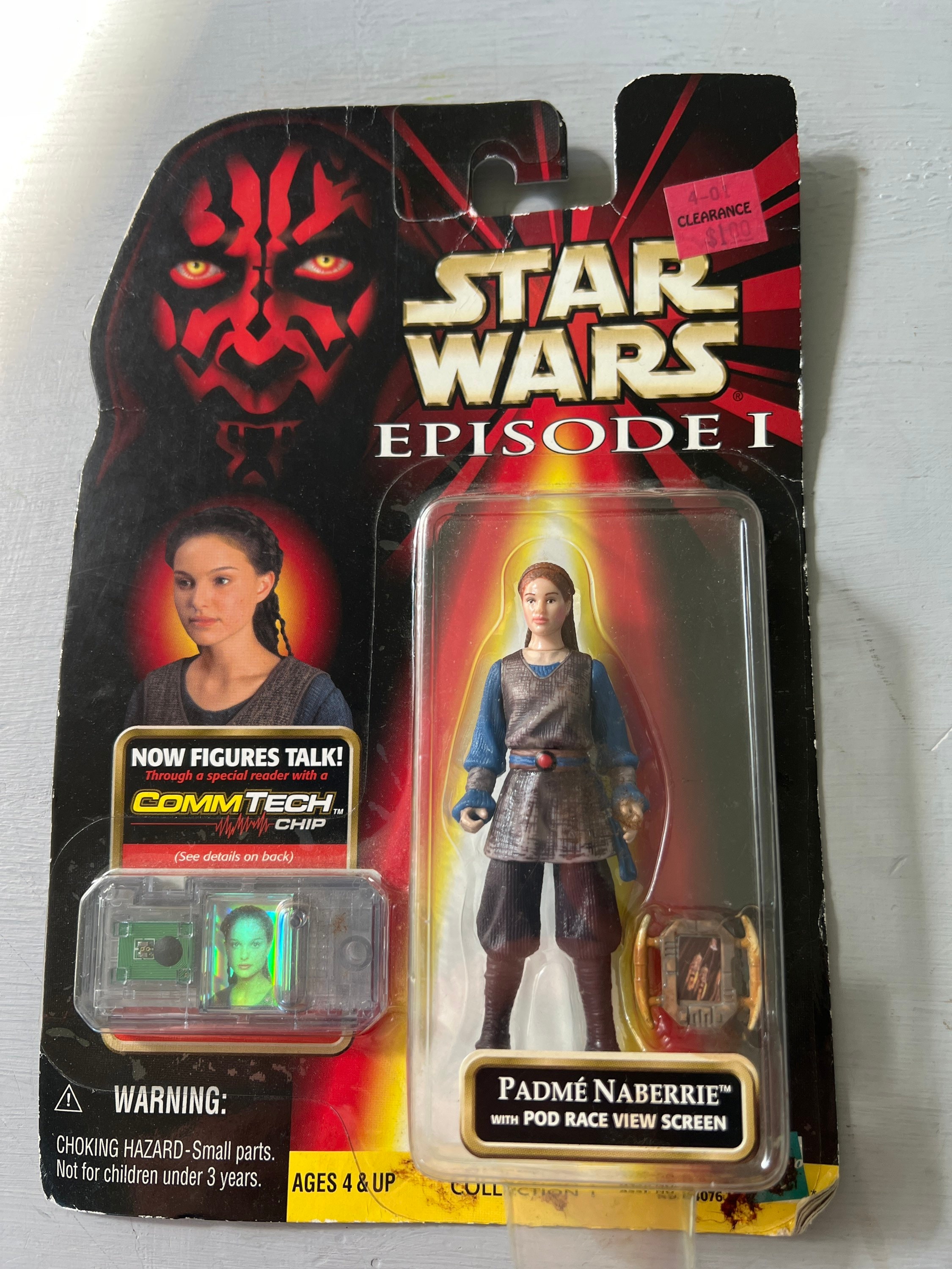 Padme Naberrie With Pod Race View Screen -vintage Star Wars Toy
