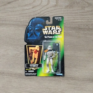 SANDTROOPER with Blaster Rifle Star Wars The Power Of The Force 1996, Vintage StarWars Toys by Kenner StarWars Storm Trooper, Dad's gifts