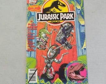 Jurassic Park Comic Book Annual #1 / Dinosaur Movie Vintage Comicbooks / Gifts for Him / First Anniversary Paper Gift / Jurassic World
