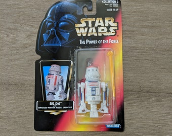 Vintage R5-D4 Star Wars Toy with concealed Missile Launcher StarWars Episode 1 Action Figure, Great Gift Ideas, Orange Card R5D4 Gifts