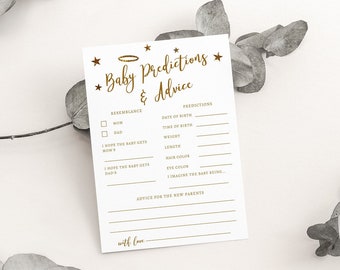 Printable Heaven Sent Advice Card Instant Download Gold - Etsy