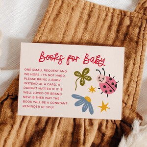 Verzoekkaart lieveheersbeestje | Babyshower lieveheersbeestje | Klein lieveheersbeestje | Direct downloaden | Boeken voor baby's | Bewerkbaar | L09