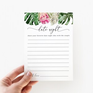Tarjetas para una noche de cita / Despedida de soltera tropical / Juego de despedida de soltera / Despedida de soltera de verano / Descarga instantánea T02