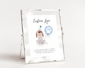 Puppy Birthday Custom Sign | Boy Birthday Party | Dog Party Supplies | Editable Template 5x7 & 8x10 Signs D09