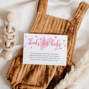 Valentijnskaart babyshowerboek babyshower | Kleine lieverd | Direct downloaden | Boeken voor baby's | Bewerkbaar | Roze harten V02