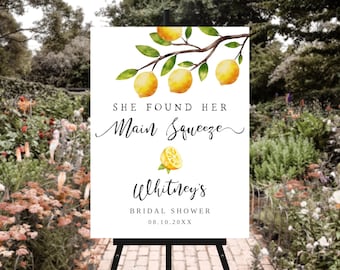 Citrus Welcome Sign |  Lemon Bridal Shower Sign | Summer Bridal Shower | Editable Template 16X20, 18X24, 20X30, 24x36 L04