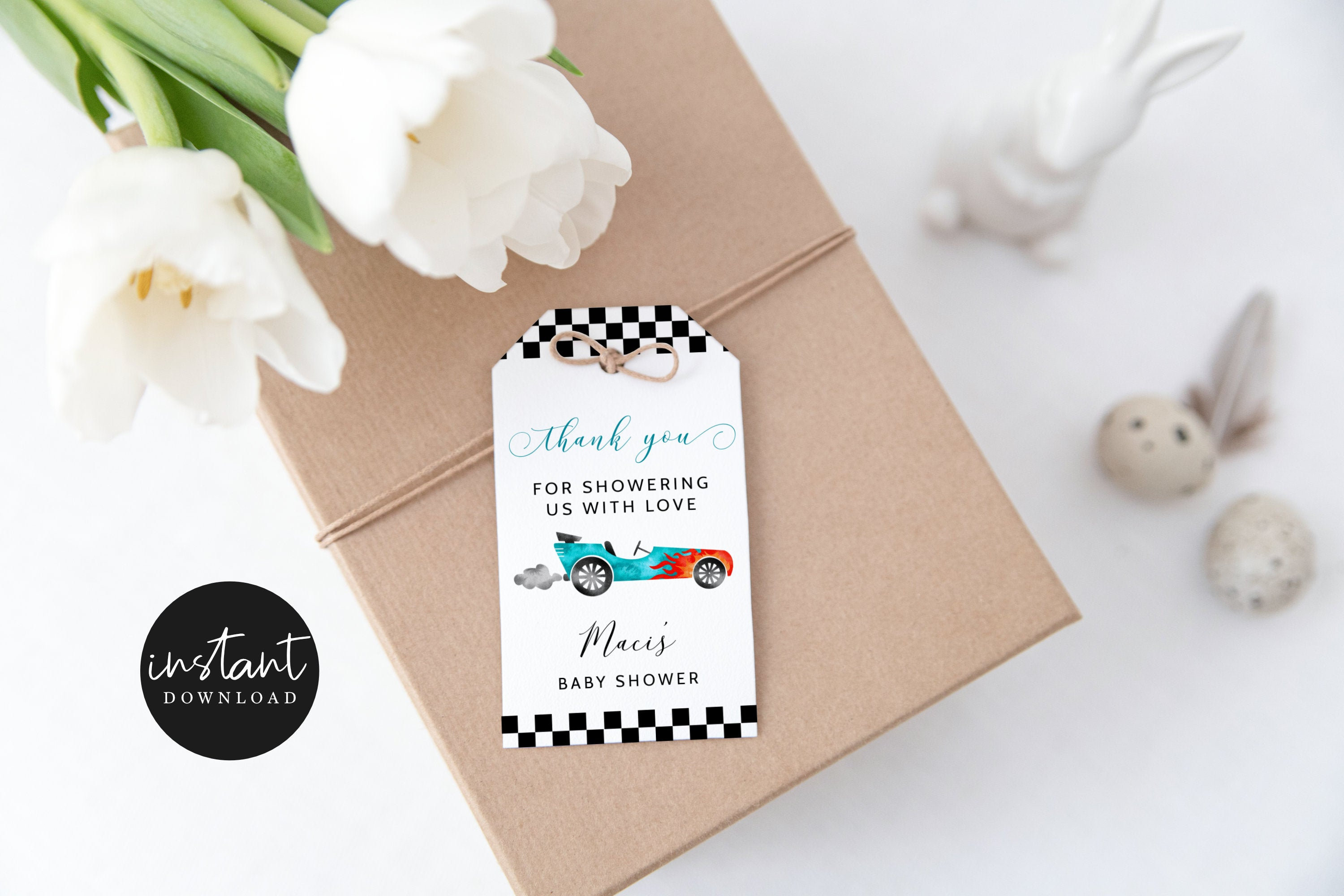 Rennwagen-Schärpe Für Schwangere – Vintage Auto Design Für Babyparty & Fotos