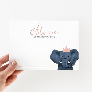 Safari Girl Baby Shower Advice Card Printable Jungle - Etsy