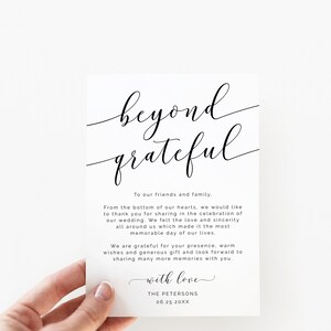 Wedding Thank You Template | Thank You Note Cards | Printable Thank You | Photo Thank You Card ...