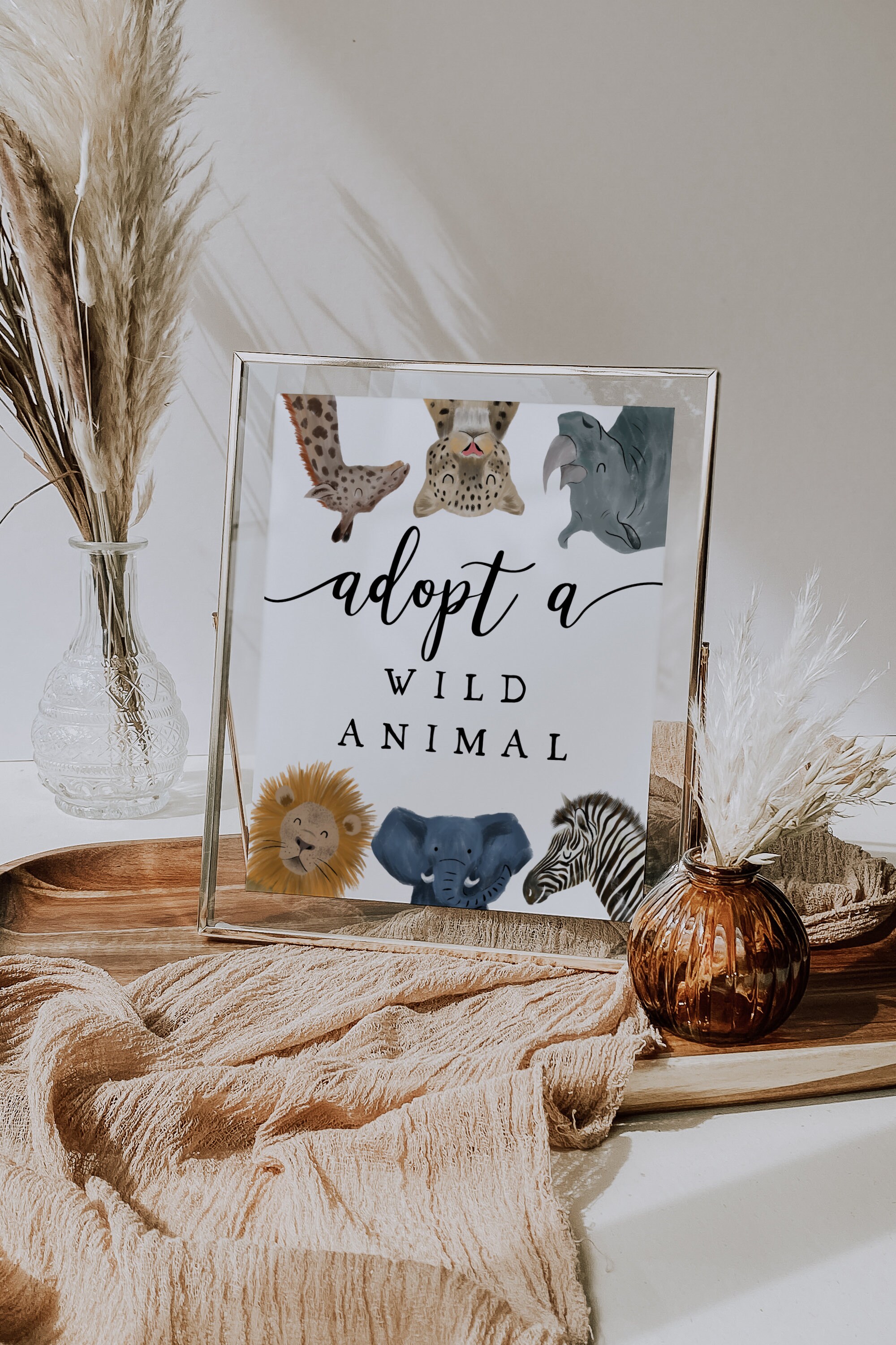 Adoption Center Sign & Certificate | Safari Adoption Party | Adopt a ...