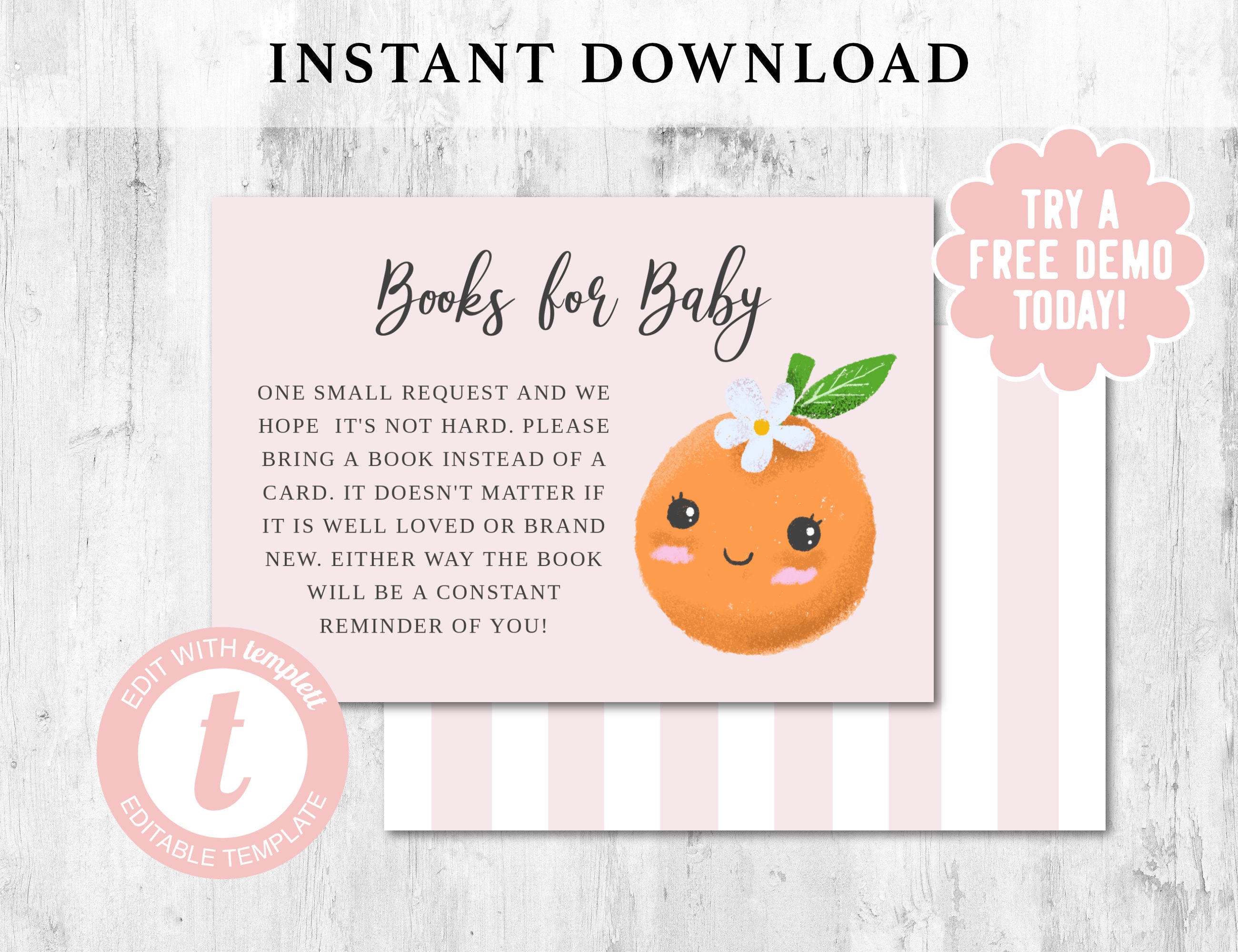 Printable Little Cutie Baby Shower Book Request Instant Etsy