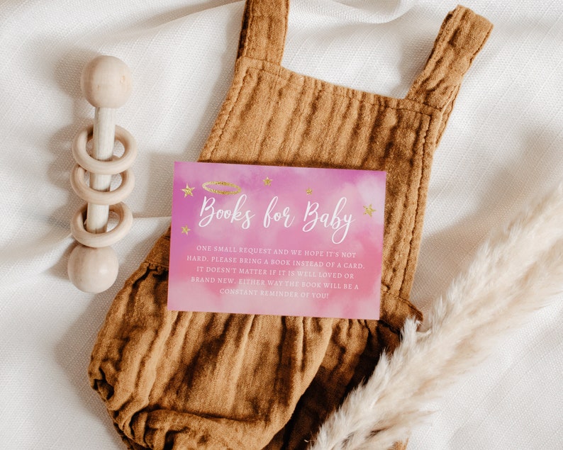Printable Heaven Sent Theme Baby Shower Book Request Instant - Etsy