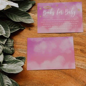 Printable Heaven Sent Theme Baby Shower Book Request, Instant Download ...