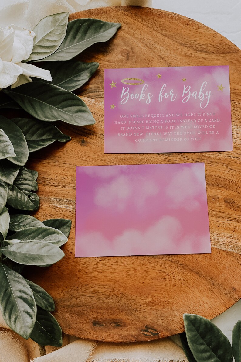 Printable Heaven Sent Theme Baby Shower Book Request Instant - Etsy