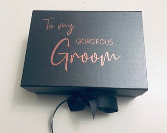 Luxury Gift Box- Personalised gift box, Wedding Proposal Boxes - Groom gift box, Valentine gift box, Deep size box, Bridesmaid gift idea