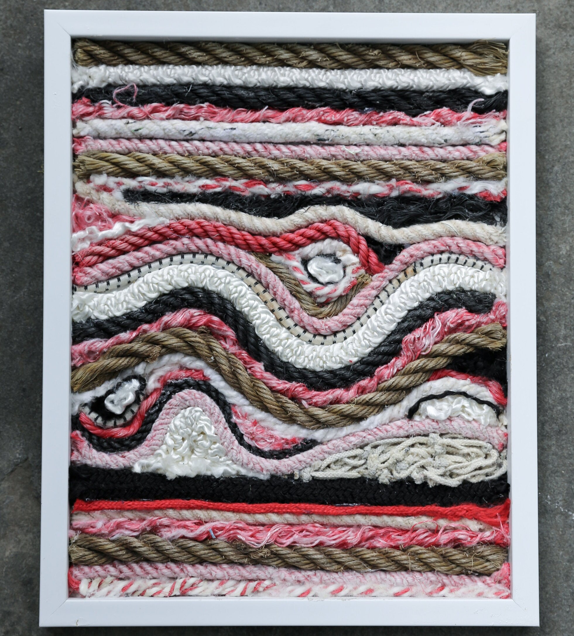 Pink Recycled Rope Art Abstract - Etsy