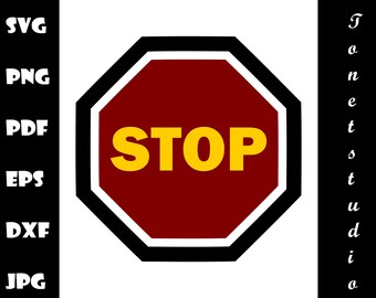 red stop sign etsy