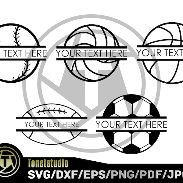 Sports Balls SVG,Sports SVG Bundle,Sports Balls Monograms,Name Frames SVG,Monogram Frame svg,soccer svg,football svg,baseball svg,basketball