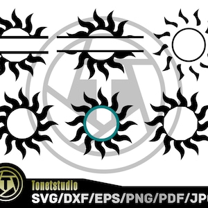 Sol svg, sol clipart, clipart sol, vektor sol, solsken SVG, sol SVG, sommar, strand svg, svarta solstrålar, sol silhuett, sol kontur, tatueringsdesigner
