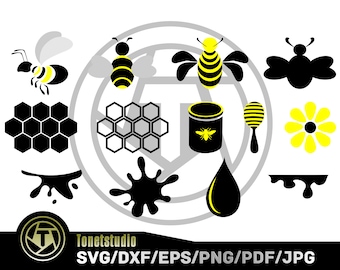 Bee svg, Bumble Bee svg,Queen Bee svg,Honey Bee svg,Honeycomb svg,Bee Hive svg,Bee Clipart,Bee,Flower svg,Honey Drips svg,Hexagon svg,Yellow