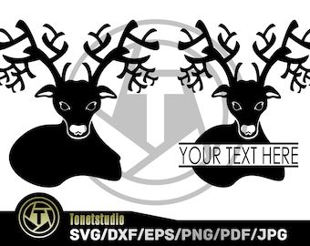 Split Head Deer svg,Deer Head svg,Deer svg,Deer Head Split Monogram Svg,Split Svg,Head Monogram svg,Hunting SVG,Deer Hunting,Deer Silhouette