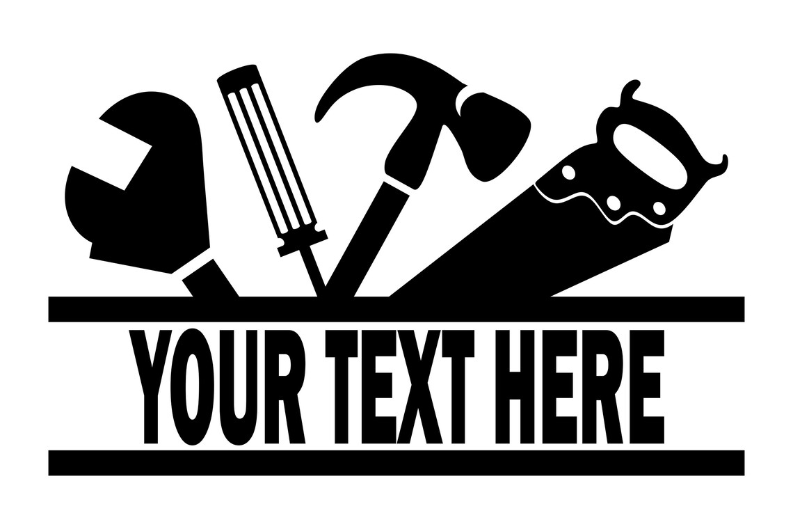 Tools Split Monogram Svg Monogram Svg Hand Tool Setrepair | Etsy