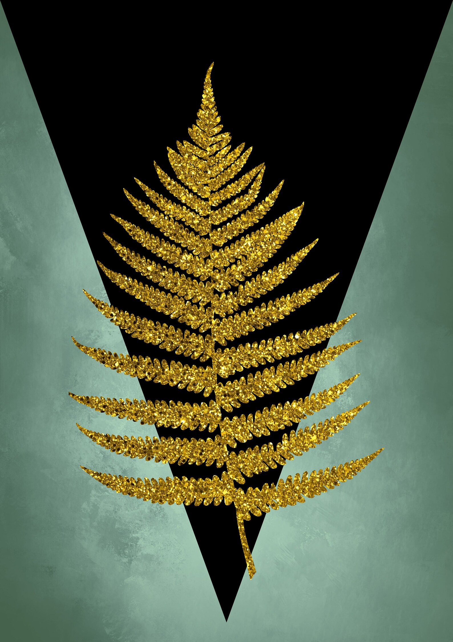 Gold Leaves Leaves Print Modern Art Gold Accent Living Etsy