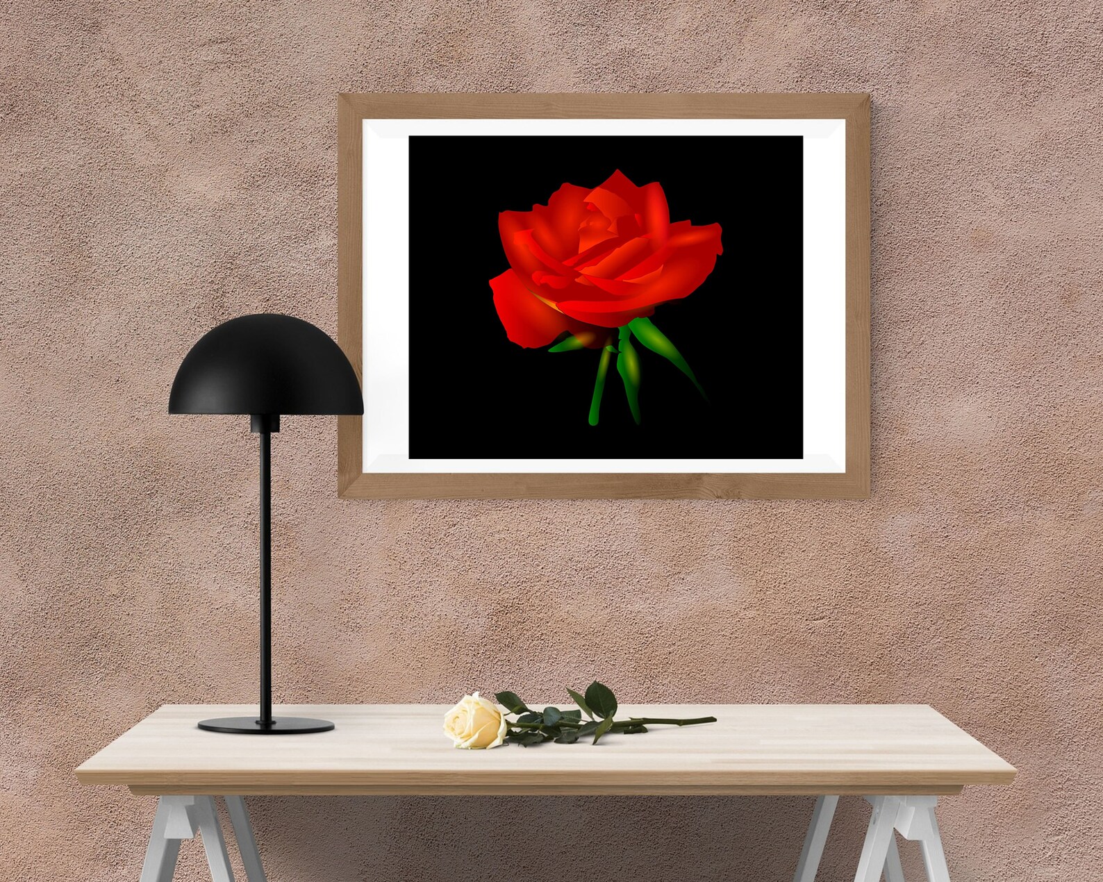 Rose Flower Wall Art Red Rose Print Flower Print Flower Etsy