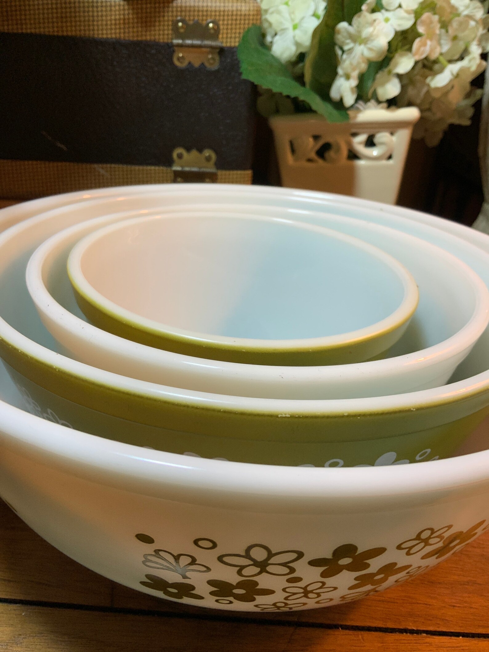 Vintage Spring Blossoms Crazy Daisies Nesting Bowls Have Etsy