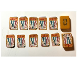 Mahjong Joker Stickers Not Really Jokers But Rainbow -Set Of 10