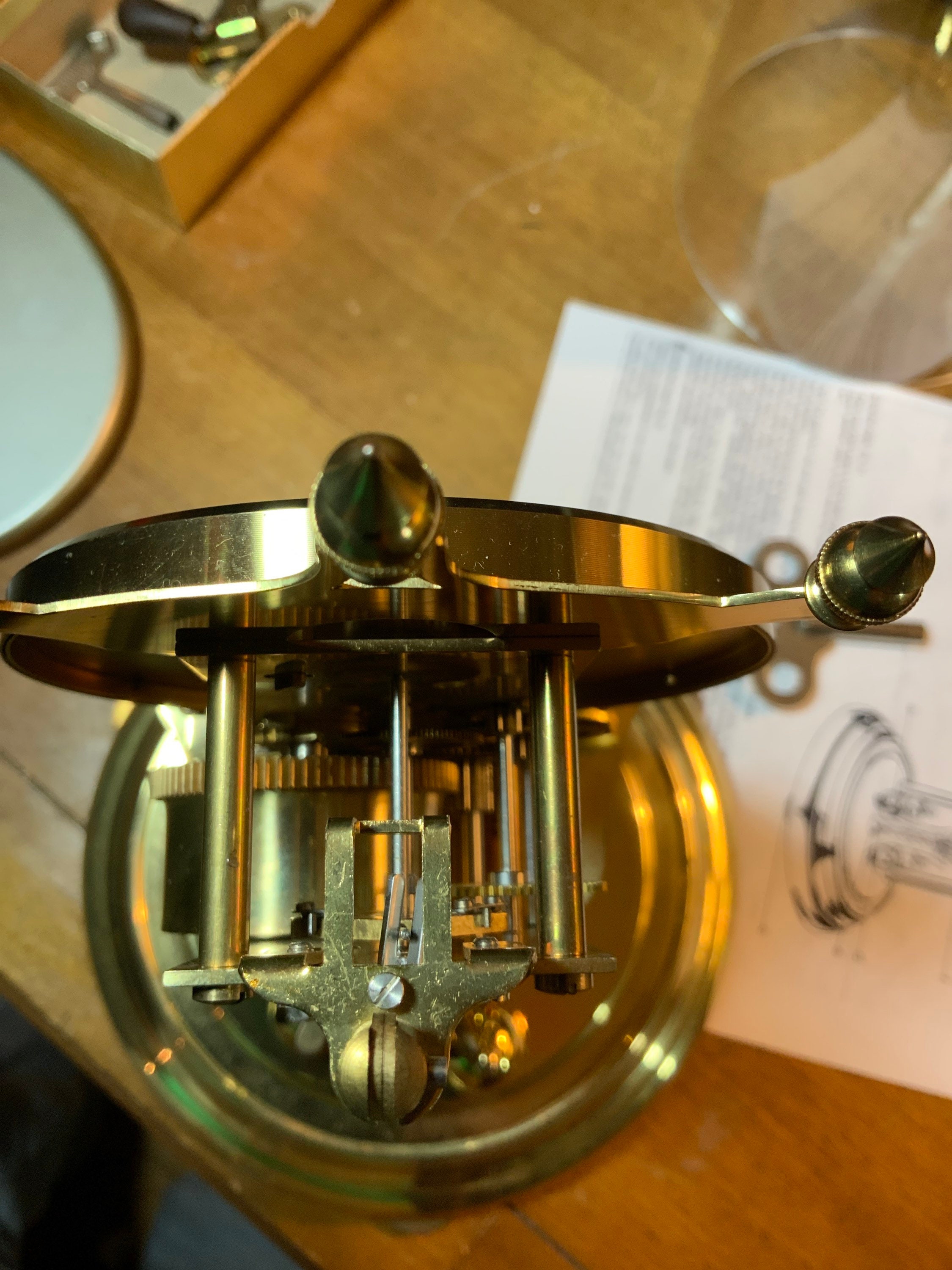 Vintage Kundo 400 Day Anniversary Clock Germany Plastic Dome K&O Trade