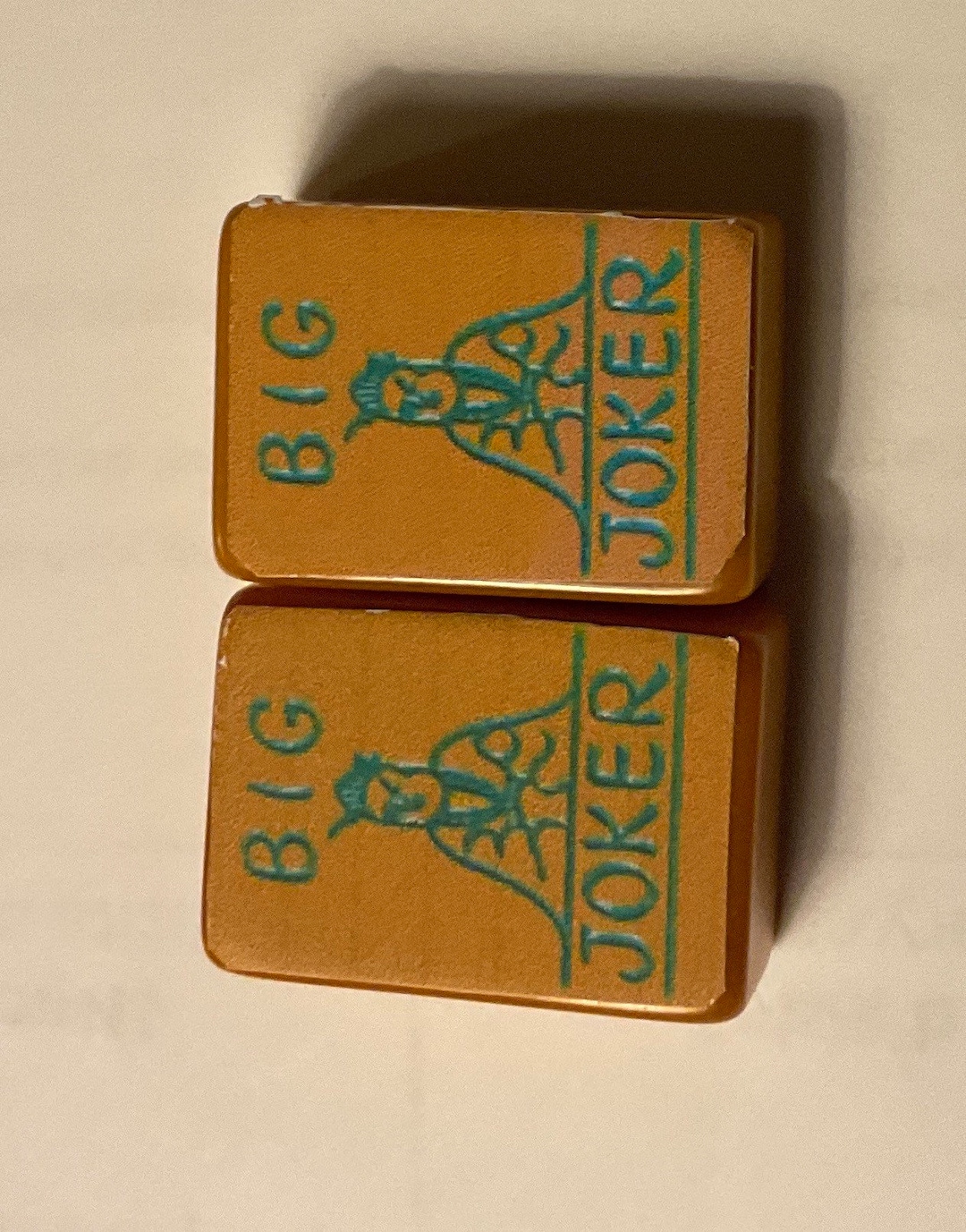 8 Vintage Joker Mahjong,vinyl Big Joker Stickered Bakelite Tiles or Big ...