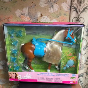 Vintage Equestrian Girl Doll C2000 Mattel #50609 &C2002 Barbie Blossom Beauties Horse Mattel #67022