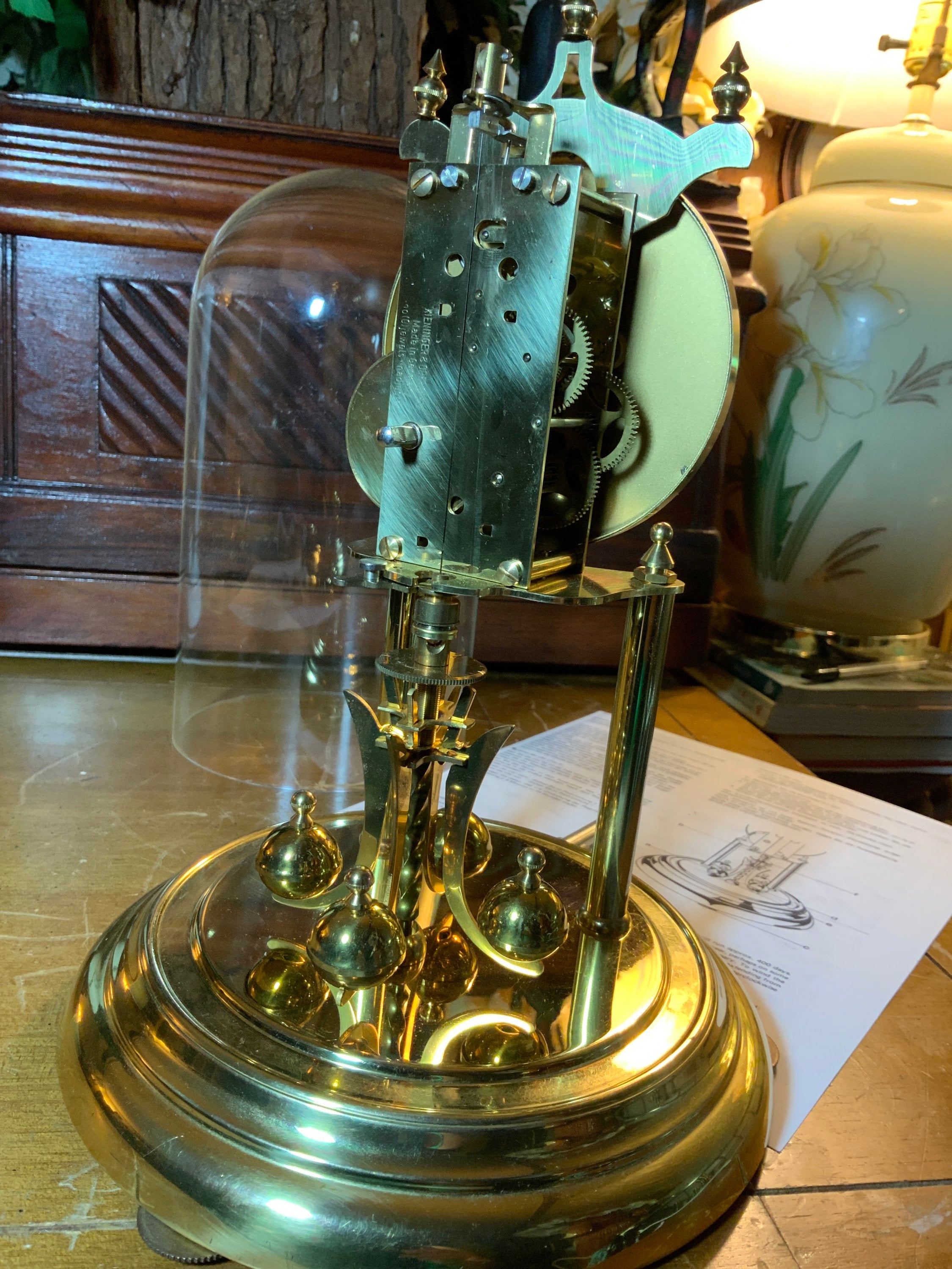 Vintage Kundo 400 Day Anniversary Clock Germany Plastic Dome K&O Trade