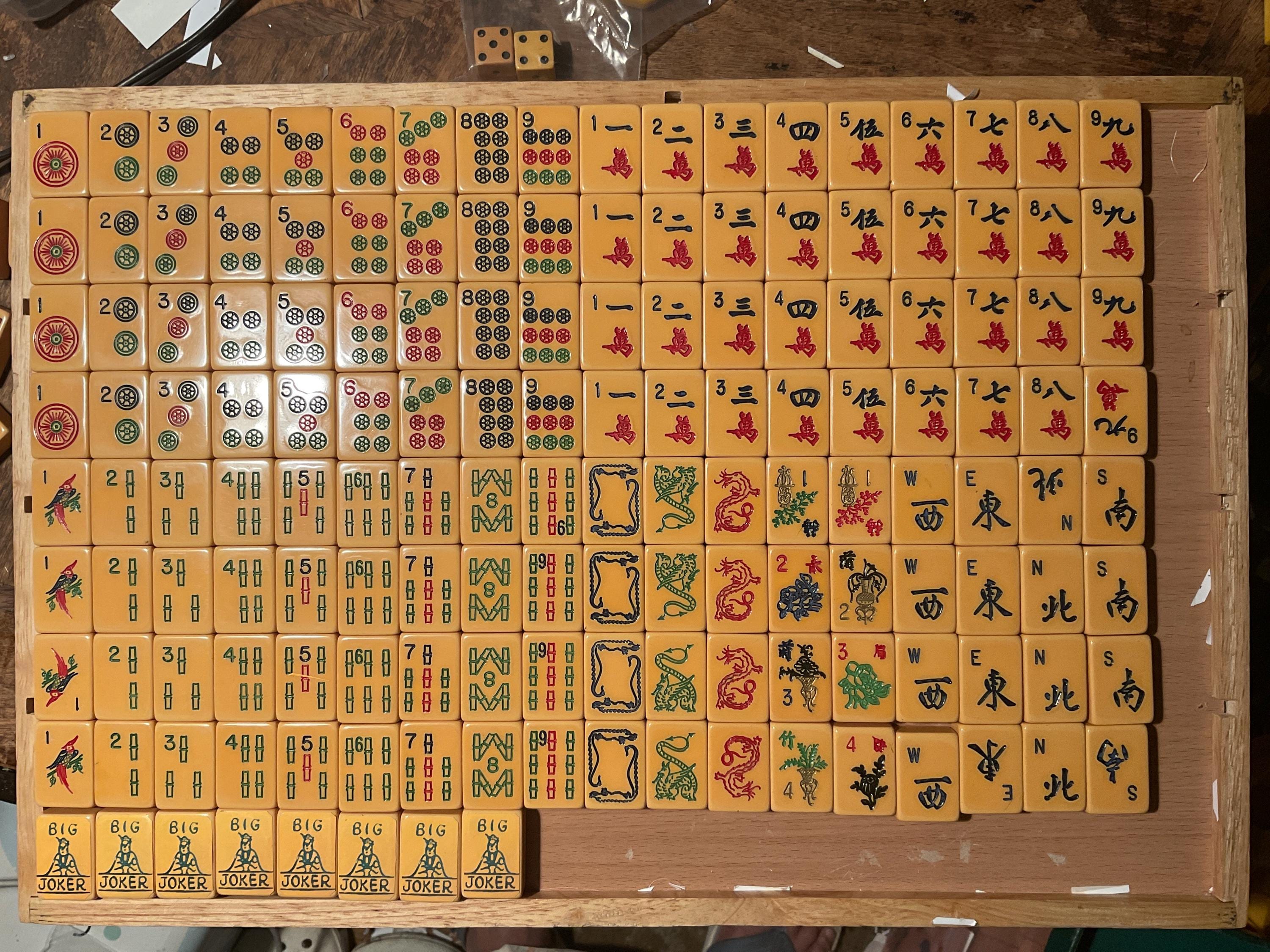 Vintage Mahjong Set Complete - Etsy