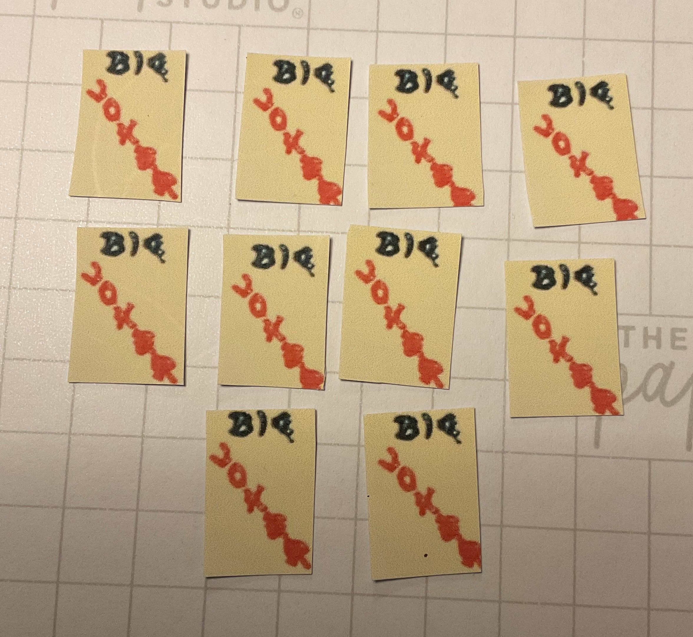 Set Of 10 Stickers For Creating Mah Jong Mahjong Mah Jongg Joker Tiles Approximately 1.21 x .86