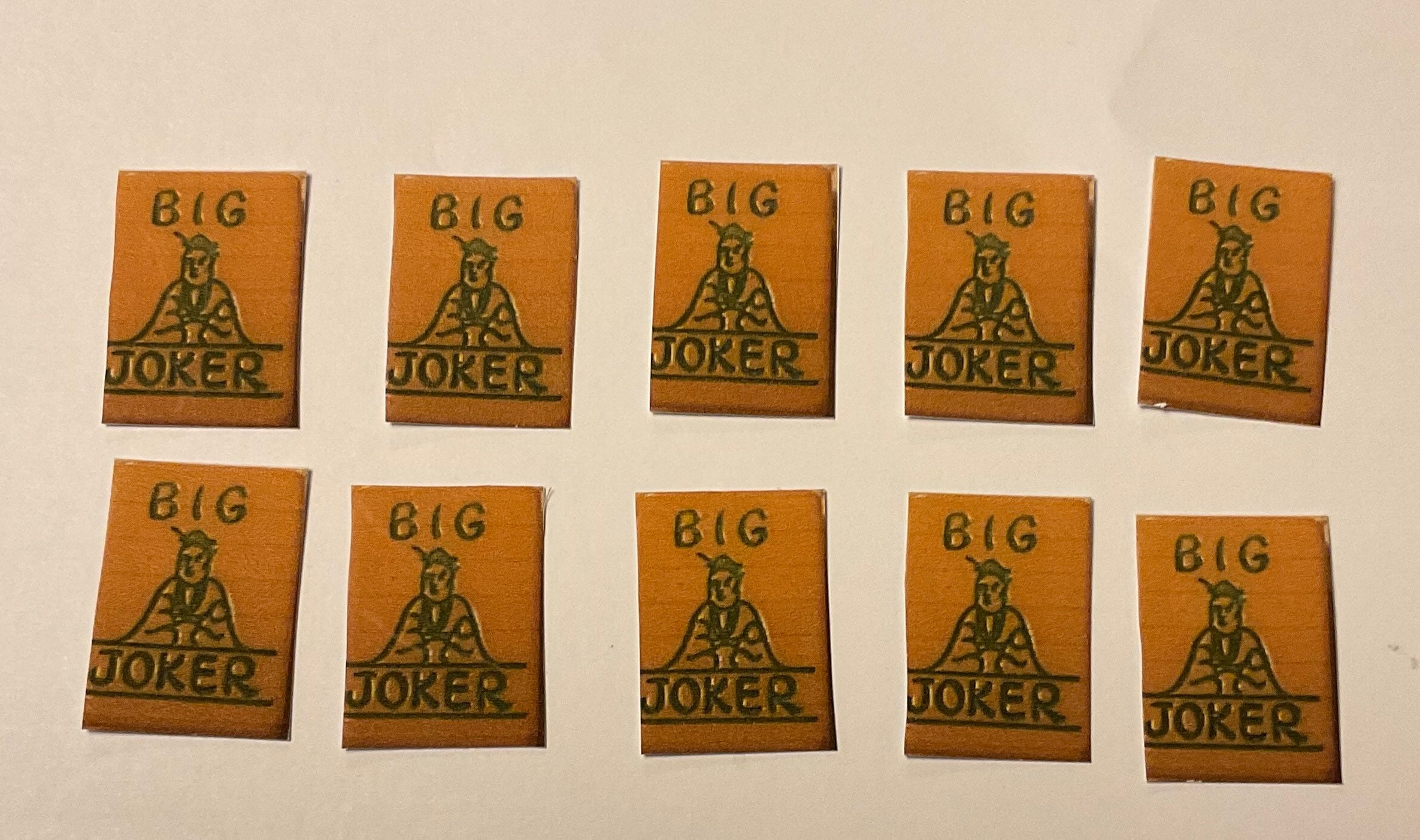 Set Of 10 Stickers For Creating Mah Jong Mahjong Mah Jongg Joker Tiles Approximately 1.21 x .86