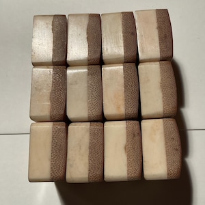 Vintage Mahjong Bamboo-Bone Stickered Tiles - Set Of 12(8 Jokers, 4 Soaps) image 8