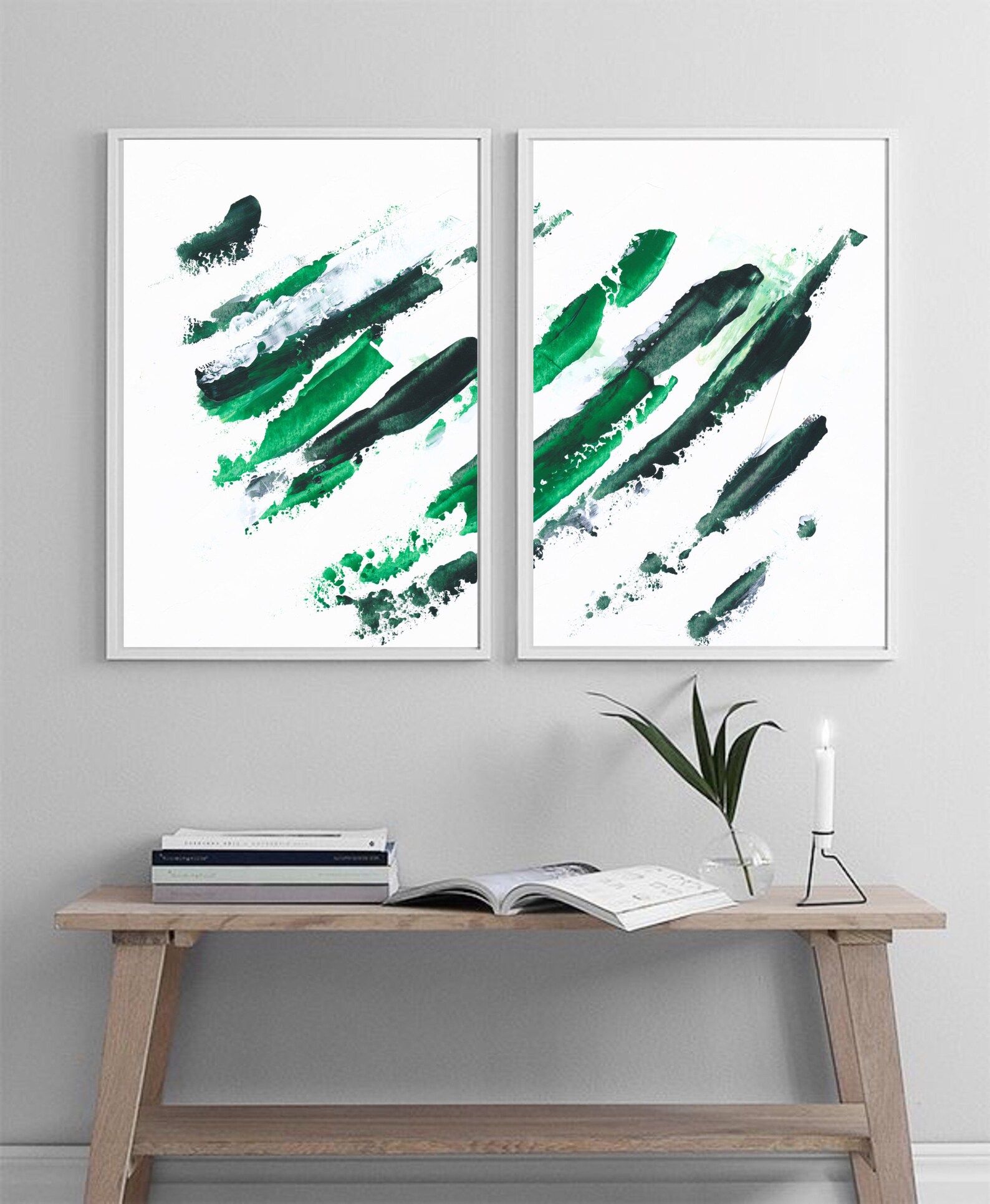 Green Abstract Art Abstract Painting Fine Art Etsy