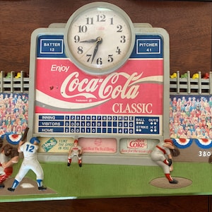 Vintage 1991 Coca Cola Baseball Clock