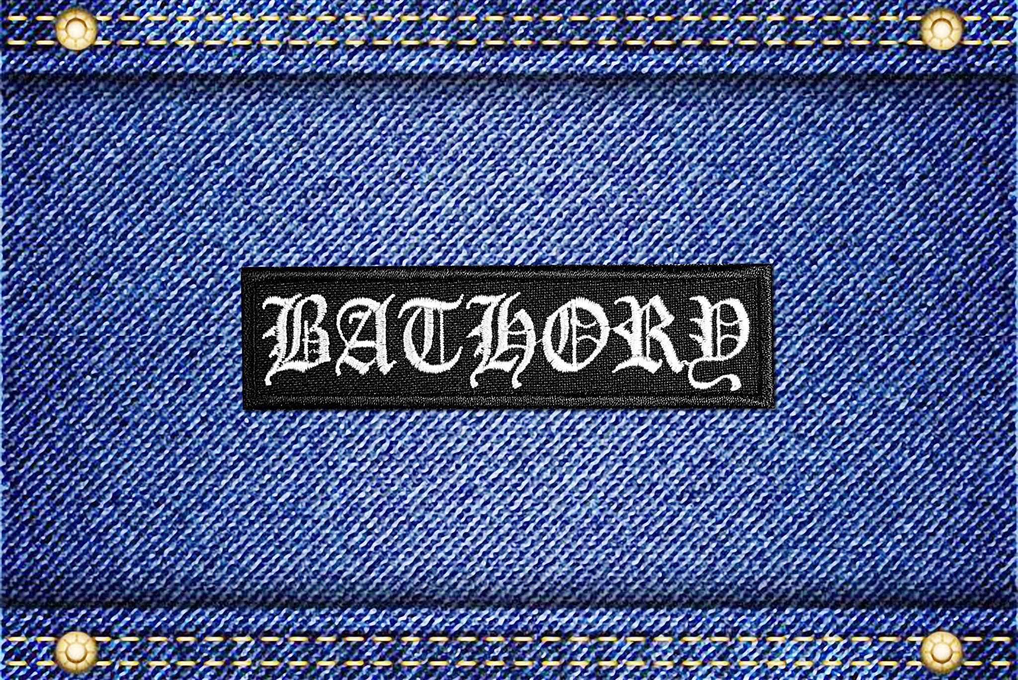 Bathory Patch Black Thrash Viking Metal Band Logo Bathory Patch Black Thrash Viking Metal Band Logo