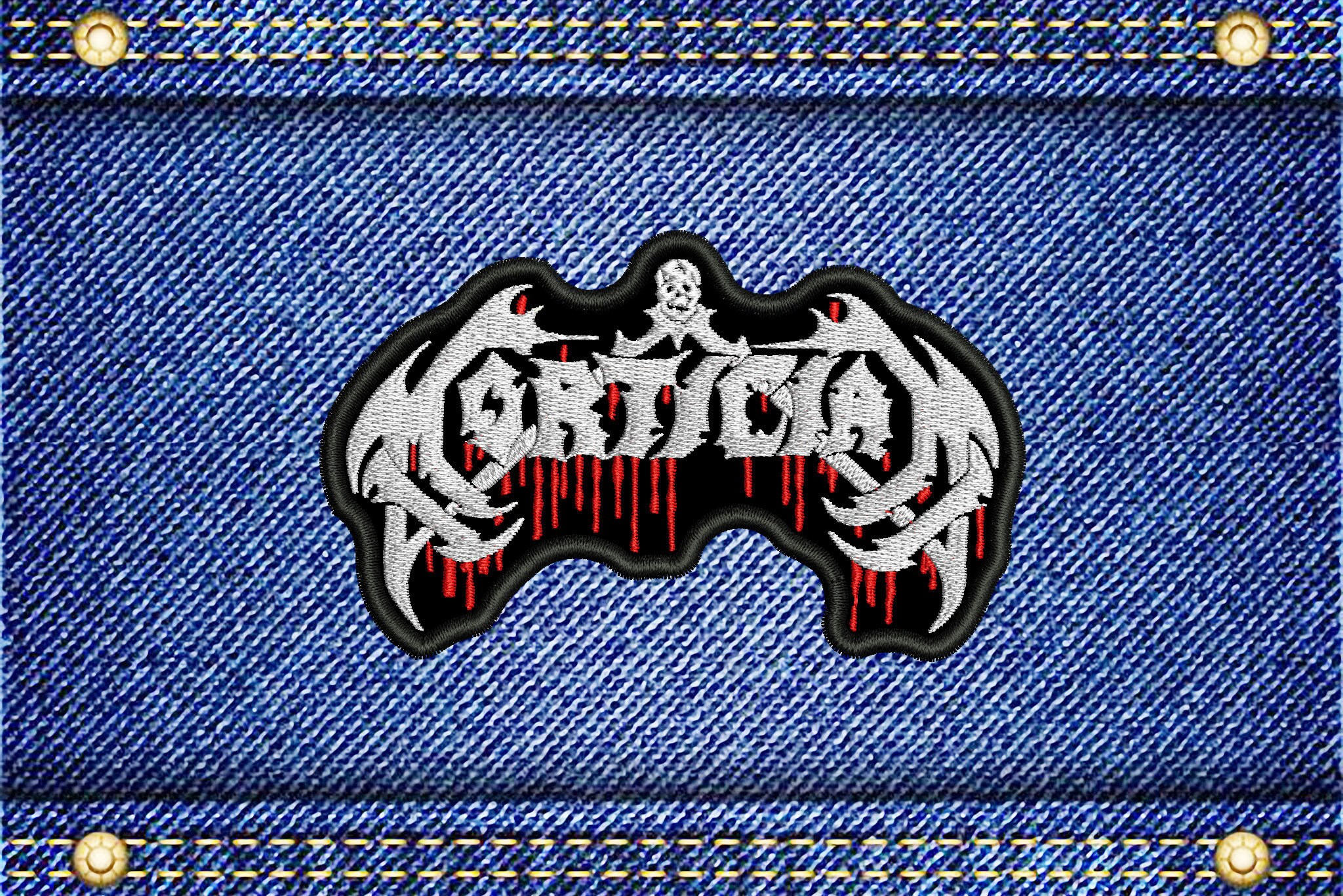 Mortician band logo patch. Grindcore metal band patch. Etsy